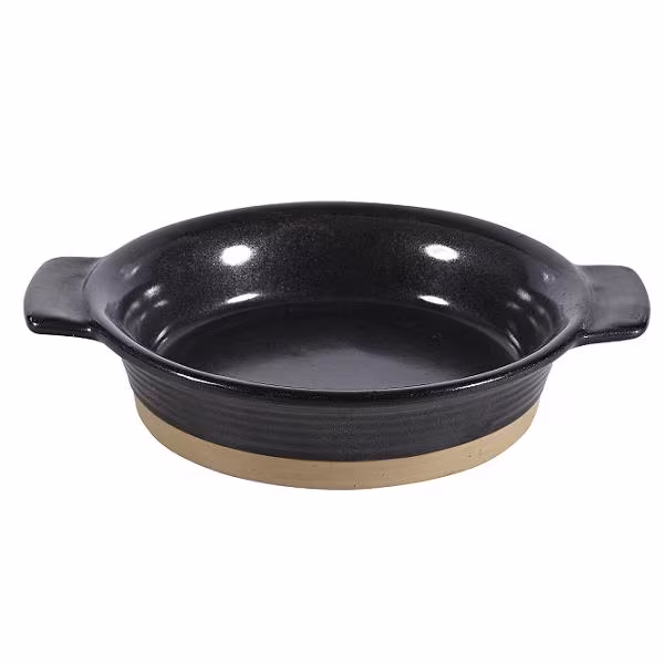 Блюдо глубокое d12см 0,17л, с ручками, керамика, igneous black zcbkigid1