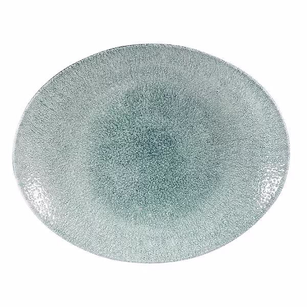 Блюдо овальное 27х22,9см, без борта, цвет raku jade green, studio prints rkjgop581