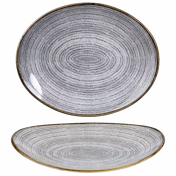 Блюдо овальное 27х22,9см, без борта, цвет stone grey, studio prints spsgop581