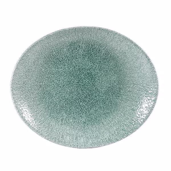 Блюдо овальное 31,7х25,5см, без борта, цвет raku jade green, studio prints rkjgop121