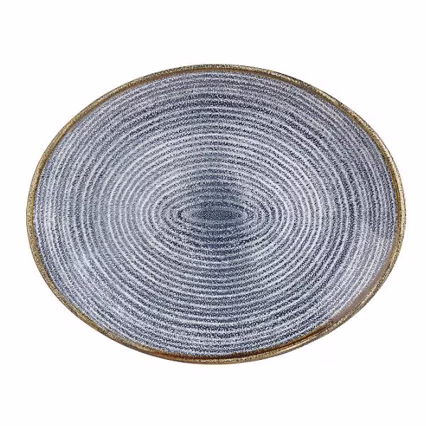 Блюдо овальное 31,7х25,5см, без борта, цвет slate blue, studio prints spsbop121