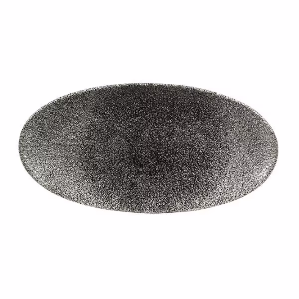 Блюдо овальное chefs 29,9х15см, без борта, цвет raku quartz black, studio prints rkbqov301