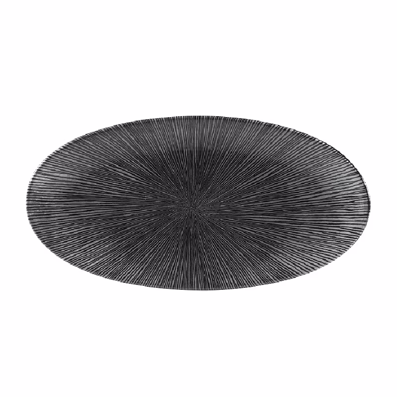Блюдо овальное chefs 34,7х17,3см, без борта, цвет agano black, studio prints agblov351