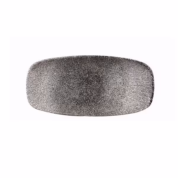 Блюдо прямоугольное 20х12,1см, без борта, цвет raku quartz black, studio prints rkbqxo71
