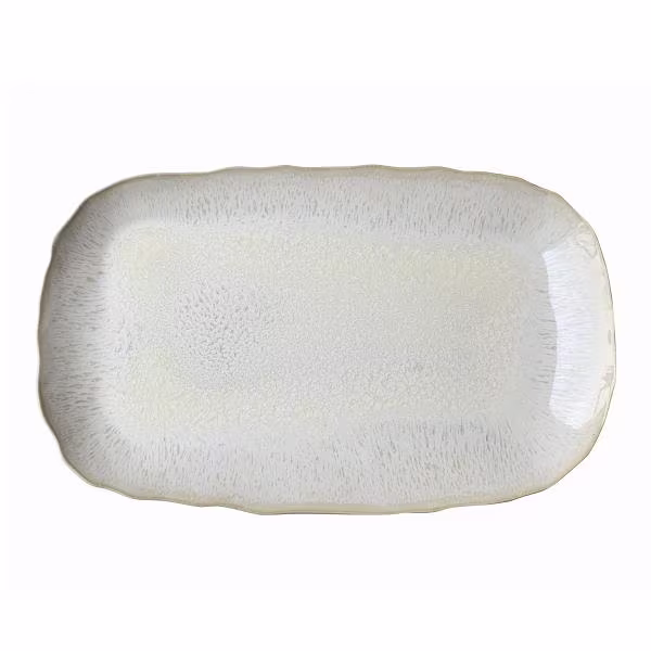 Блюдо прямоугольное 40х25см, керамика, цвет perle, plume 961422