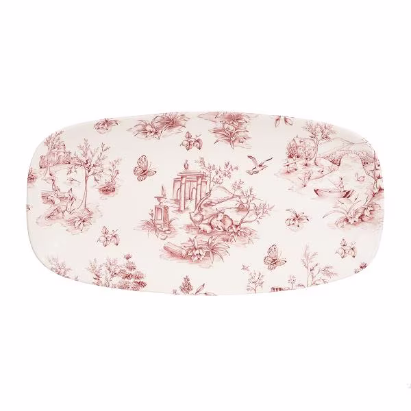 Блюдо прямоугольное chefs 29,8х15,3см, без борта, vintage prints, цвет cranberry toile tocxo111