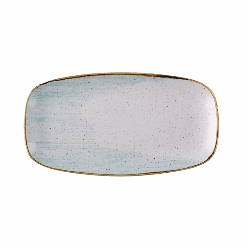 Блюдо прямоугольное chefs 35,5х18,9см, без борта, stonecast accents, цвет duck egg blue asdexo141