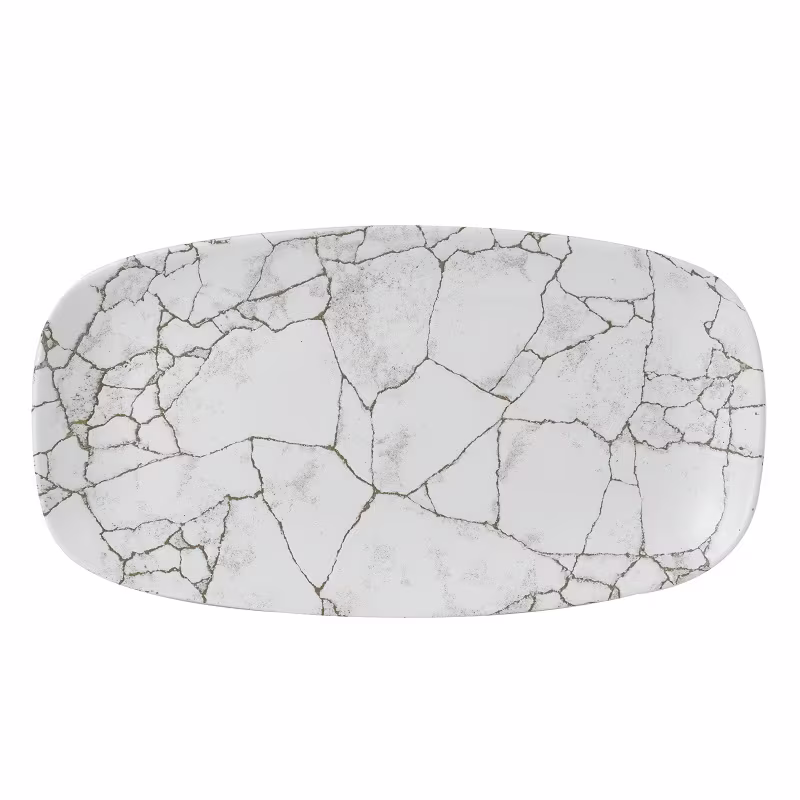 Блюдо прямоугольное chefs 35,5х18,9см, без борта, цвет kintsugi agate grey, studio prints ktagxo141
