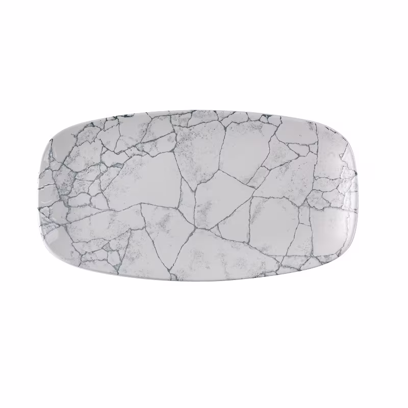 Блюдо прямоугольное chefs 35,5х18,9см, без борта, цвет kintsugi pearl grey, studio prints ktpgxo141