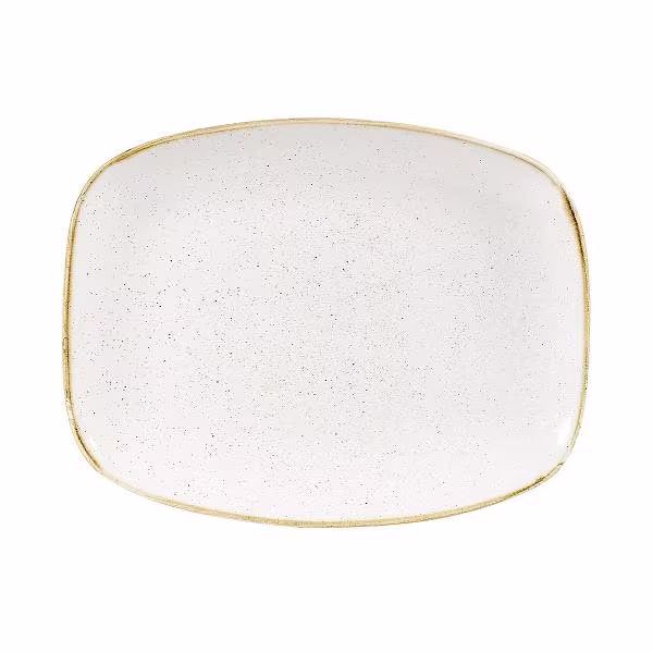 Блюдо прямоугольное chefs 35,5х24,5см, без борта, stonecast, цвет barley white swhsxp141