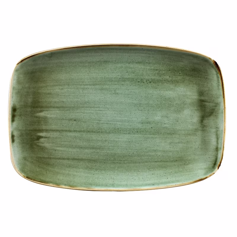 Блюдо прямоугольное chefs 35,5х24,5см, без борта, stonecast, цвет samphire green ssgsxp141