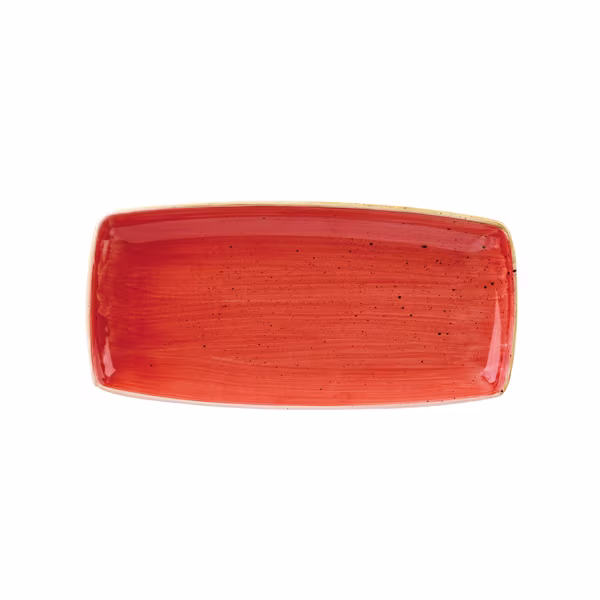 Блюдо сервировочное 35х18,5см, без борта, stonecast, цвет berry red sbrsop141