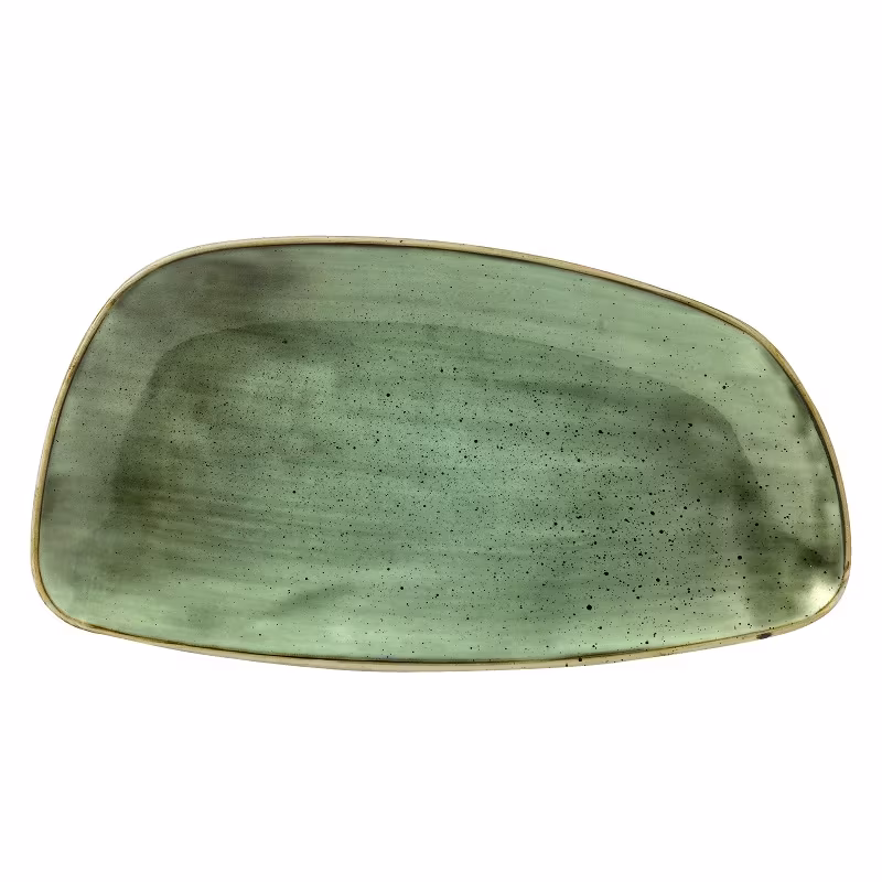 Блюдо сервировочное chefs geo 35х18,5см, без борта, stonecast, цвет samphire green ssgsge351