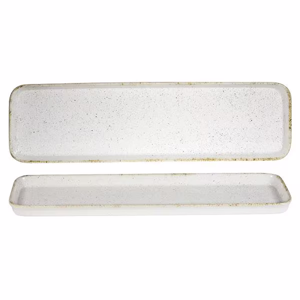 Блюдо сервировочное gn 2/4 53х15см h2,5см 1,4л, stonecast hints, цвет barley white shwhslbd1