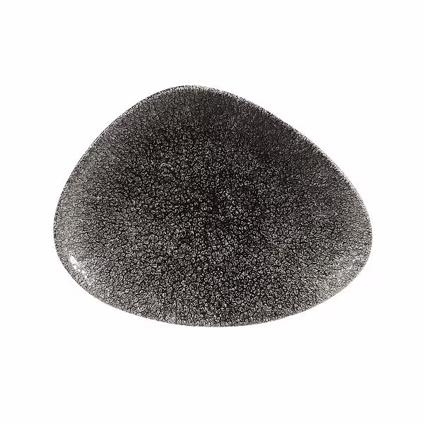 Блюдо треугольное chefs 20х15см, без борта, цвет raku quartz black, studio prints rkbqtc201