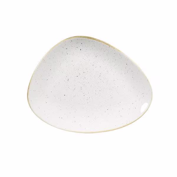 Блюдо треугольное chefs 26,5х20,5см, без борта, stonecast, цвет barley white swhstc261