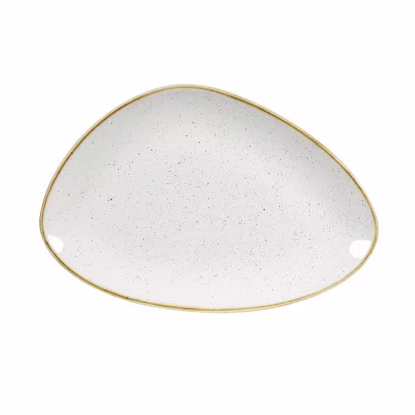 Блюдо треугольное chefs 30,4х20,5см, без борта, stonecast, цвет barley white swhstc301