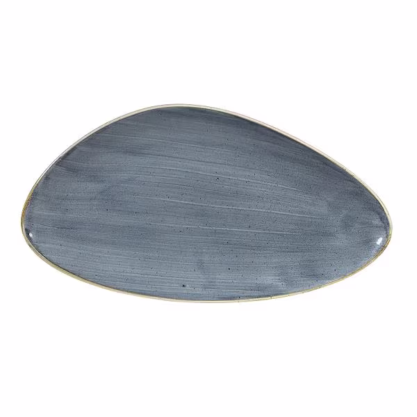 Блюдо треугольное chefs 35,5х18,8см, без борта, stonecast, цвет blueberry sbbstc351
