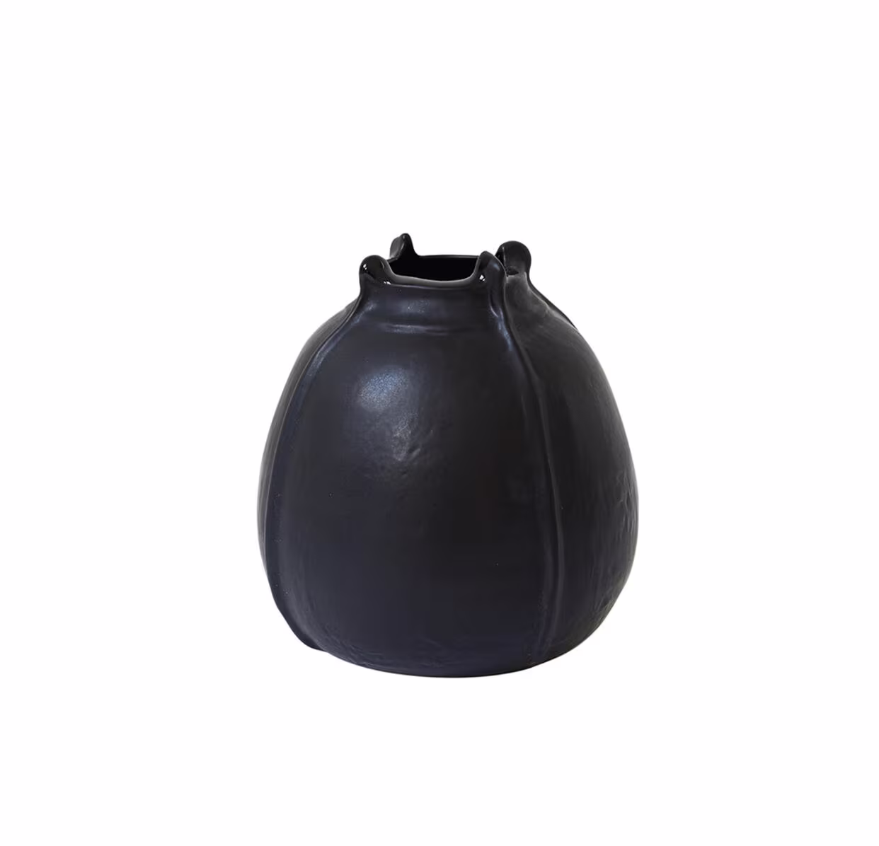 Ваза graine h17см d16см, керамика, цвет noir mat, wabi 963334
