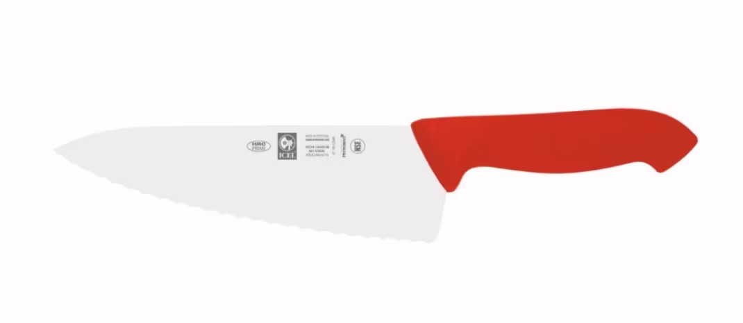 Нож поварской "шеф" 20см с волнистой кромкой, красный horeca prime 28400.hr60000.200