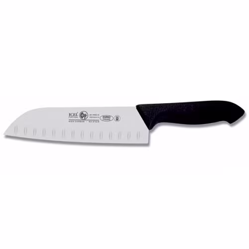 Нож японский 18см с бороздками, черный horeca prime 28100.hr85000.180