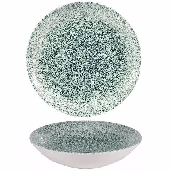 Салатник 0,42л d18,2см, без борта, цвет raku jade green, studio prints rkjgevb71
