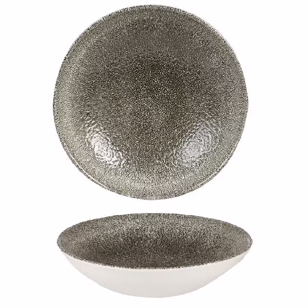 Салатник 1,14л d24,8см, без борта, цвет raku quartz black, studio prints rkbqevb91