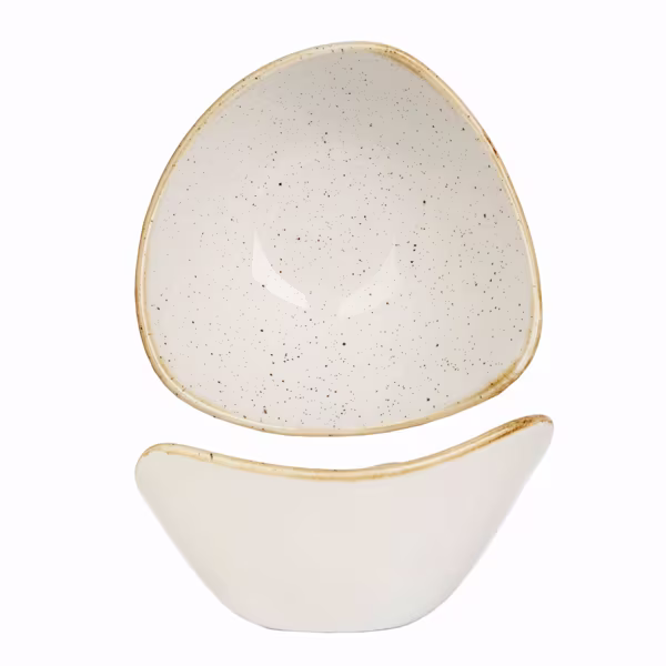 Салатник треугольный 0,26л d15,3см, без борта, stonecast, цвет barley white swhstrb61
