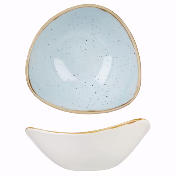 Салатник треугольный 0,26л d15,3см, без борта, stonecast, цвет duck egg blue sdestrb61