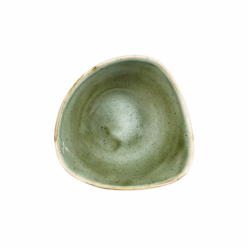 Салатник треугольный 0,26л d15,3см, без борта, stonecast, цвет samphire green ssgstrb61