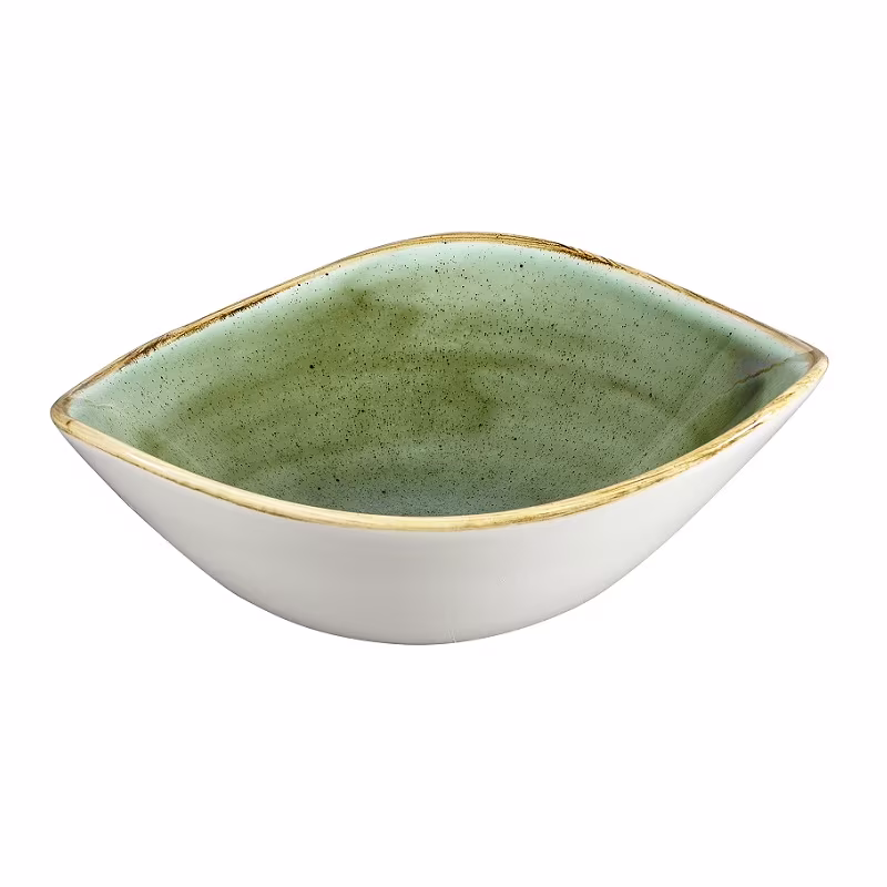 Салатник треугольный 0,37л d18,5см, без борта, stonecast, цвет samphire green ssgstrb71