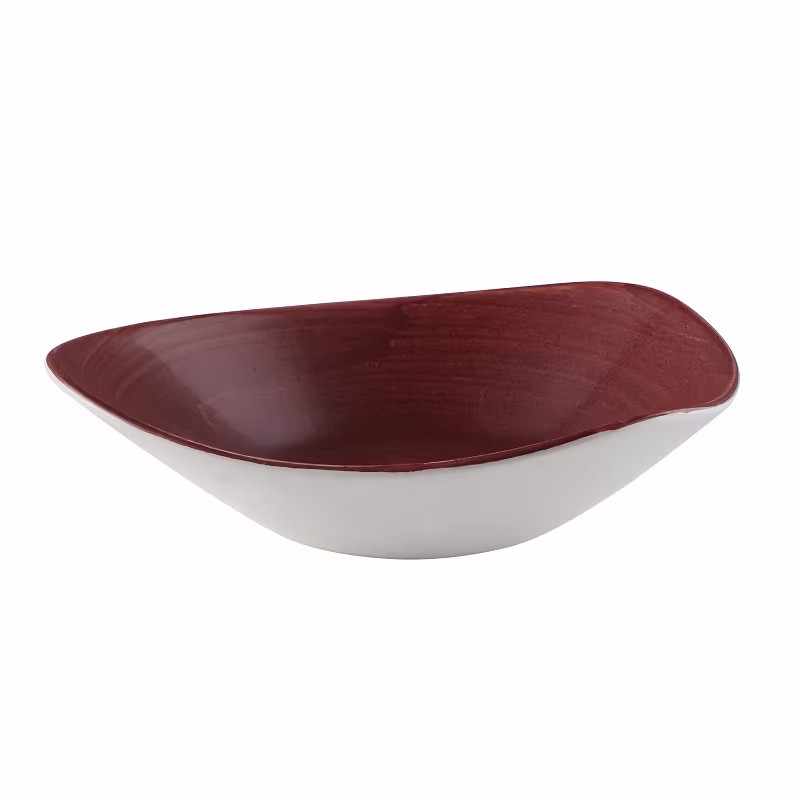 Салатник треугольный 0,60л d23,5см, без борта, stonecast patina, цвет rust red paretrb91