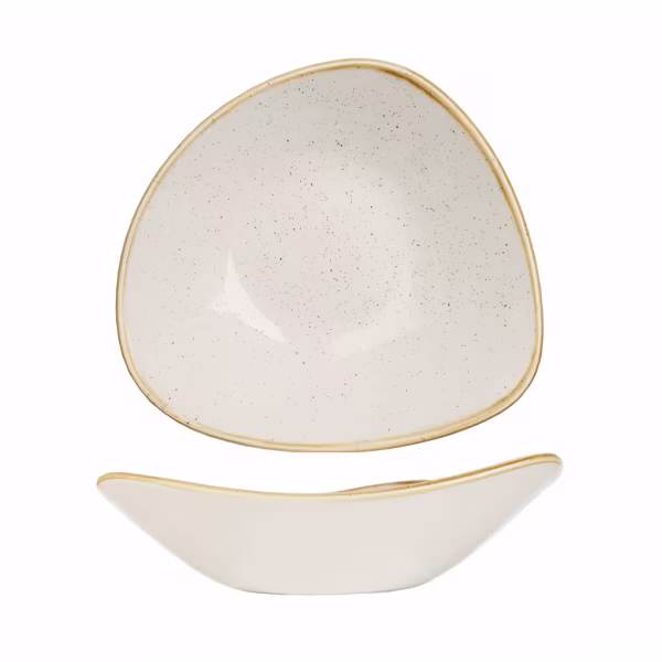 Салатник треугольный 0,60л d23,5см, без борта, stonecast, цвет barley white swhstrb91