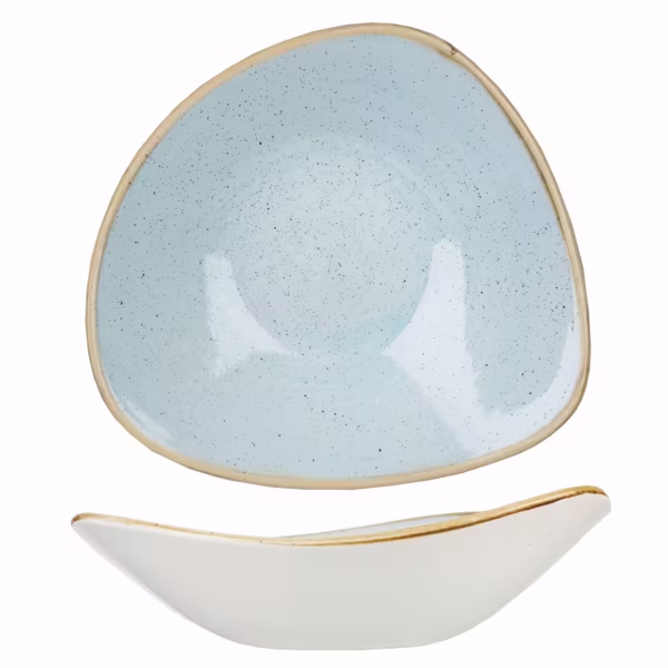Салатник треугольный 0,60л d23,5см, без борта, stonecast, цвет duck egg blue sdestrb91