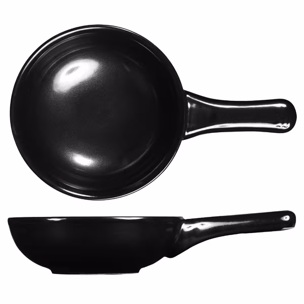 Сковорода "wok" d 15,5см 0,57л, порционная, керамика, без крышки, rustics simmer, цвет black zcbrpn2