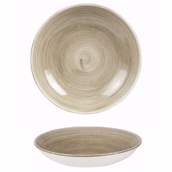 Тарелка глубокая 24,8см 1,13л, без борта, stonecast patina, цвет antique taupe paatevb91