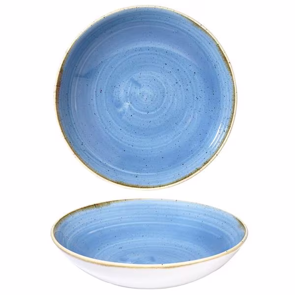 Тарелка глубокая 24,8см 1,13л, без борта, stonecast, цвет cornflower blue scfsevb91