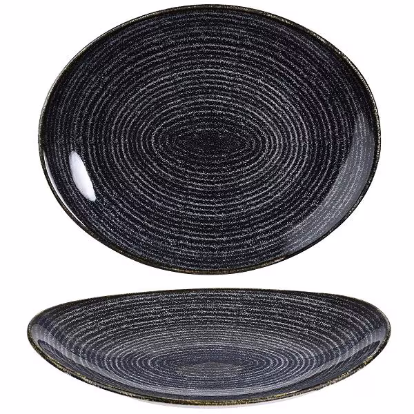 Тарелка глубокая овальная 27х22,9см, цвет charcoal black, studio prints spcbop581