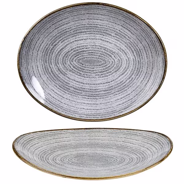 Тарелка глубокая овальная 31,7х25,5см, цвет stone grey, studio prints spsgop121