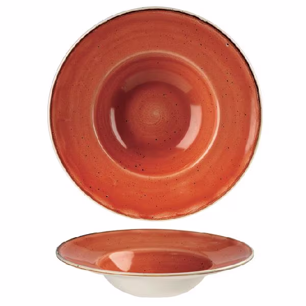 Тарелка для пасты 24см 0,28л, с широким бортом, stonecast, цвет spiced orange ssosvwbm1