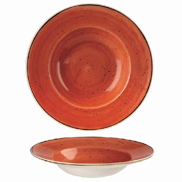 Тарелка для пасты 28см 0,47л, с широким бортом, stonecast, цвет spiced orange ssosvwbl1