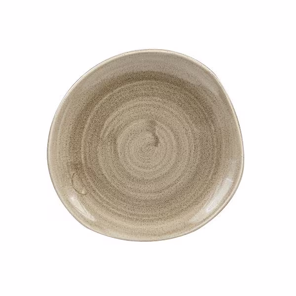Тарелка мелкая "волна" 18,6см, без борта, stonecast patina, цвет antique taupe paatog71