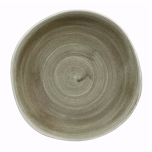 Тарелка мелкая "волна" 18,6см, без борта, stonecast patina, цвет burnished green pabgog71