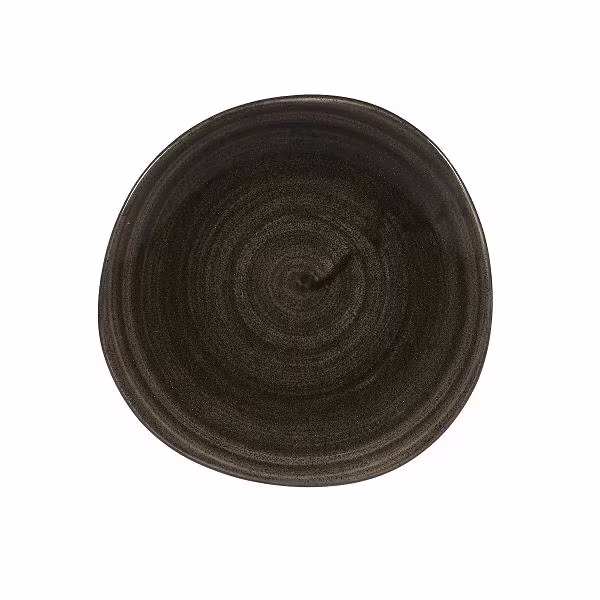 Тарелка мелкая "волна" 18,6см, без борта, stonecast patina, цвет iron black paibog71