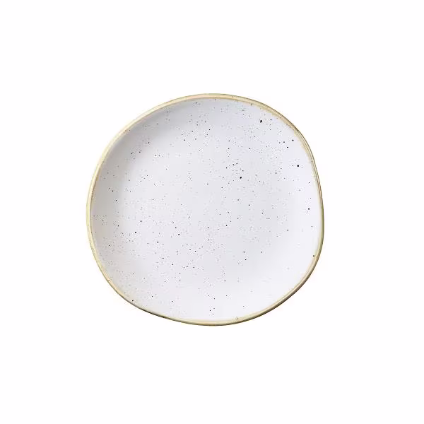 Тарелка мелкая "волна" 18,6см, без борта, stonecast, цвет barley white swhsog71