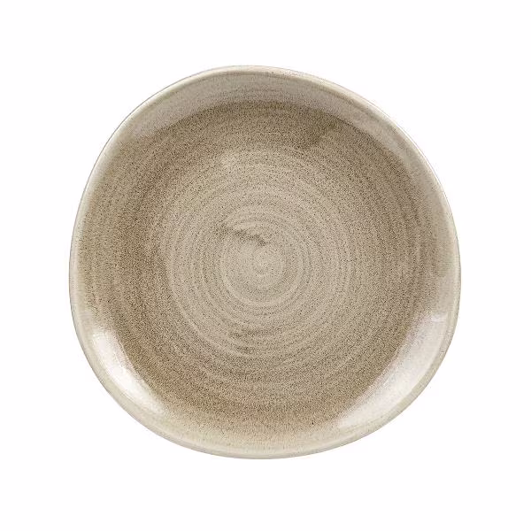 Тарелка мелкая "волна" 21см, без борта, stonecast patina, цвет antique taupe paatog81