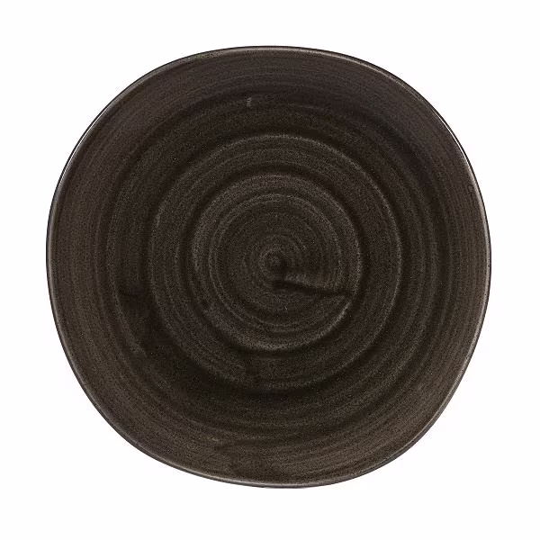 Тарелка мелкая "волна" 21см, без борта, stonecast patina, цвет iron black paibog81