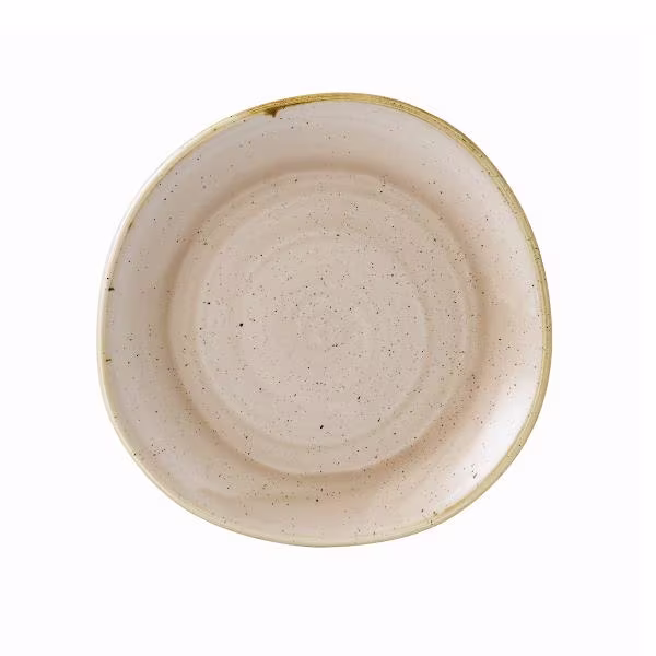 Тарелка мелкая "волна" 21см, без борта, stonecast, цвет nutmeg cream snmsog81