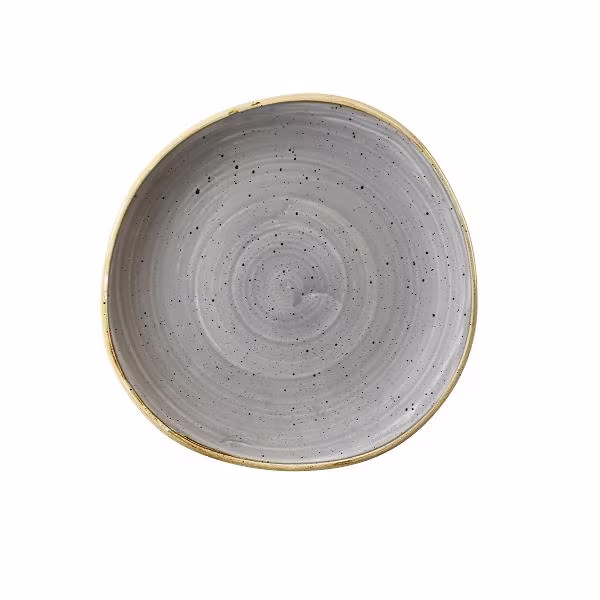 Тарелка мелкая "волна" 21см, без борта, stonecast, цвет peppercorn grey spgsog81