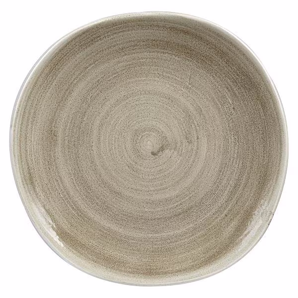 Тарелка мелкая "волна" 26,4см, без борта, stonecast patina, цвет antique taupe paatog101
